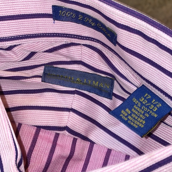 JOSEPH & LYMAN LONG SLEEVE MEN’S SHIRT SIZE 17 1/2  32/33 - Picture 8 of 8